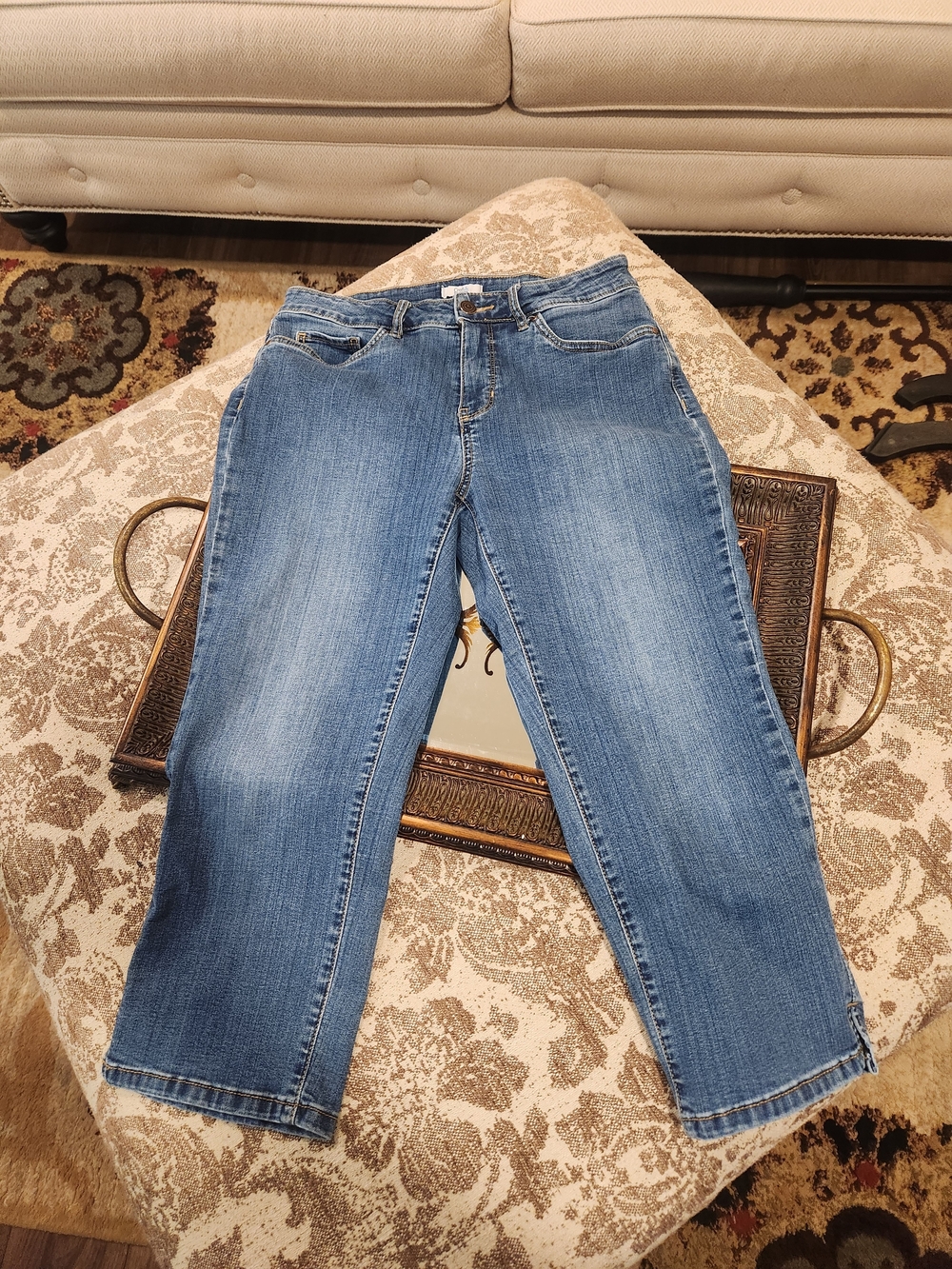 croft & barrow Women's Medium Blue Straight-Leg Jeans
